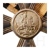 Zwei St.-Georgs-Kreuze, private Fertigungen, Russland bzw. deutsche Fertigung, 19. bzw. Anfang 20. Jhdt.
