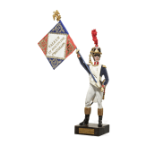 Offizier der Linieninfanterie um 1810 als Fahnentr&auml;ger - Uniformfigur von Marcel Riffet, 20. Jhdt.