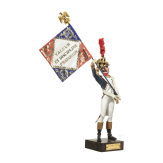 Offizier der Linieninfanterie um 1810 als Fahnentr&auml;ger - Uniformfigur von Marcel Riffet, 20. Jhdt.