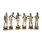 Sechs Uniformfiguren der franz&ouml;sischen Infanterie, 1. H&auml;lfte 19. Jhdt.
