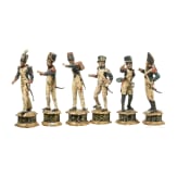Sechs Uniformfiguren der franz&ouml;sischen Infanterie, 1. H&auml;lfte 19. Jhdt.