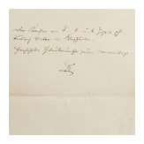 Kaiser Franz Joseph I. von &Ouml;sterreich - eigenh&auml;ndige und paraphierte Telegramm-Order vom 25. August 1909
