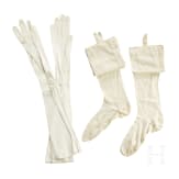 Kaiserin Elisabeth von &Ouml;sterreich - ein Paar wei&szlig;e Lederhandschuhe, vor 1889