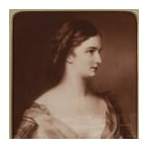 Kaiserin Elisabeth von &Ouml;sterreich - gro&szlig;formatige Portraitaufnahme der jugendlichen Kaiserin nach dem Franz-Schrotzberg-Gem&auml;lde, um 1860