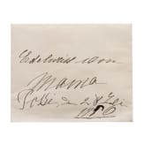 Kaiserin Elisabeth von &Ouml;sterreich - Erinnerungs-Edelwei&szlig; vom Schloss Possenhofen in eigenh&auml;ndig beschriftetem Kuvert, datiert 28. Juli 1886