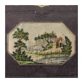 Kaiserin Elisabeth von &Ouml;sterreich - violette Lederschreibmappe aus ihrer Zeit als Prinzessin in Bayern, vor 1854