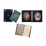 Erzherzogin Marie Valerie von &Ouml;sterreich - drei franz&ouml;sische Miniatur-Kalender und ein Fotoetui in Lederausf&uuml;hrung, um 1890