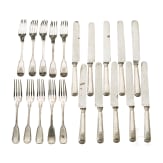 King Luis I of Portugal (1838 - 1889) - 20 pieces of cutlery from the royal silverware, circa 1860 - 1870