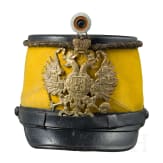 Tschako für Offiziere des 14. Mitavsky-Husaren-Regiments, Russland, um 1870
