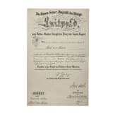 Karl Theodor von Sauer, Fl&uuml;geladjutant von K&ouml;nig Ludwig II. - Patent zum General der Artillerie, datiert 1893