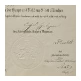 Karl Theodor von Sauer, Fl&uuml;geladjutant von K&ouml;nig Ludwig II. - Patent zum Generallieutenant, datiert 1888