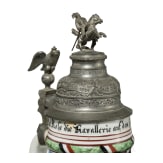 Reservisten-/Geschenkkrug eines Reiters im Regiment Garde du Corps