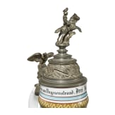 Reservisten-/Geschenkkrug eines Reiters im 15. Ulanen-Regiment