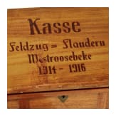 Kasse "Feldzug - Flandern" und Dokumente des Besitzers