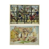 Georg Rudolph - Sammlung 31 Originalaquarelle und -zeichnungen aus dem 1. Weltkrieg sowie Ausweis
