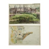 Georg Rudolph - Sammlung 31 Originalaquarelle und -zeichnungen aus dem 1. Weltkrieg sowie Ausweis