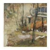 Georg Rudolph - Sammlung 31 Originalaquarelle und -zeichnungen aus dem 1. Weltkrieg sowie Ausweis