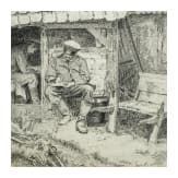 Georg Rudolph - Sammlung 31 Originalaquarelle und -zeichnungen aus dem 1. Weltkrieg sowie Ausweis