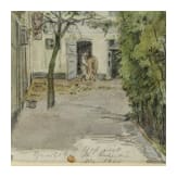 Georg Rudolph - Sammlung 31 Originalaquarelle und -zeichnungen aus dem 1. Weltkrieg sowie Ausweis