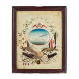 Seidenstickbild "Zur Erinnerung an meine Dienstzeit", S.M.S. Tsingtau, 1909 - 1912
