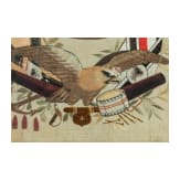 Seidenstickbild "Zur Erinnerung an meine Dienstzeit", S.M.S. Tsingtau, 1909 - 1912