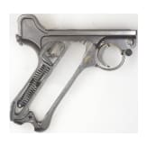 An Artillery Luger by Mauser, 1936, with shoulder stock and holster, Lithuanian contract