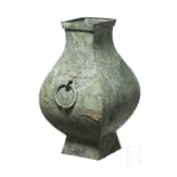 Bronze-Ritualgefäß vom Typ Fanghu, China, Han-Dynastie, 206 v. Chr. - 200 n. Chr.