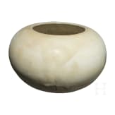 A Chinese white glazed bowl with pedestal, probably Sui/Tang Dynasty (613 - 628)