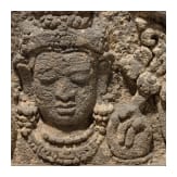 Relief mit dem Kopf des Bodhisattva, Java, Indonesien, 9. Jhdt.