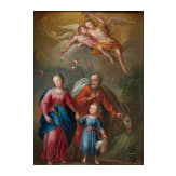 The Holy Family on copper plate, Italian, circa 1900