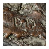 Moderne figürliche Bronzeskulptur, signiert "DD", USA, 20. Jhdt.