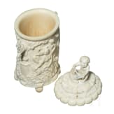 A small German ivory tankard with cover, late 19th century