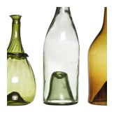 Four Flemish glass bottles, 18th/19th century