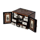 A miniature ebony cabinet case, Augsburg, circa 1620