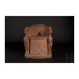 A rare original neoclassical terracotta-seat, Florence, circa 1800