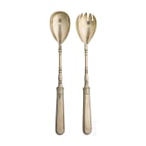 A pair of Russian silver salad servers (cutlery), Moscow, Anton Mikhailovitch Tchevarzin (1853 - 1897), 1891