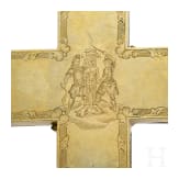 Sehr fein graviertes Vermeil-Kruzifix (Prozessionskreuz), Russland, St. Petersburg, Dmitrij Andrejew, 1848