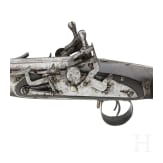 A Moroccan heavy double-barreled flintlock pistol, 19th century