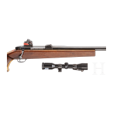 A Weatherby Mark V, with a Zeiss scope
