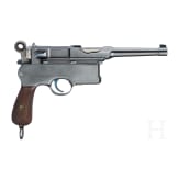 A cased Mauser C 96 "Fixed Sight 6-Shot Flatside Bolo" (officer's six-shooter)