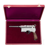 A cased Mauser C 96 "Fixed Sight 6-Shot Flatside Bolo" (officer's six-shooter)