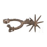 A large German wheeled spur, 17th century