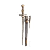A deluxe hunting-hanger with Damascus blade, Wilhelm Clauberg, Solingen, circa 1850