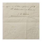 Emperor Maximilian I of Mexico (1832 - 1867) – a hand-signed award document for the officer's cross of the Imperial Order of Guadeloupe, dated 7 August 1865