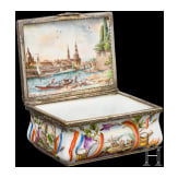 A porcelain box with Napoleon motif, circa 1815