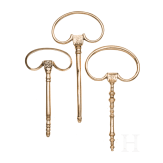 Three chamberlain keys, probably Naples, 18th/19th century