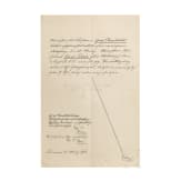 Emperor Franz Joseph I of Austria - a handwritten and initialled reply, dated "Schönbrunn, am 25. März 1914"