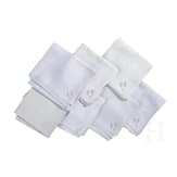 Seven monogrammed cloth napkins, circa 1900