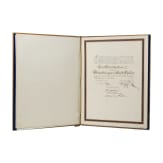 Hermann Hallwich (1838 - 1913) - a luxurious honorary citizenship document, 1886