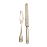 King Luis I of Portugal (1838 - 1889) - 20 pieces of cutlery from the royal silverware, circa 1860 - 1870